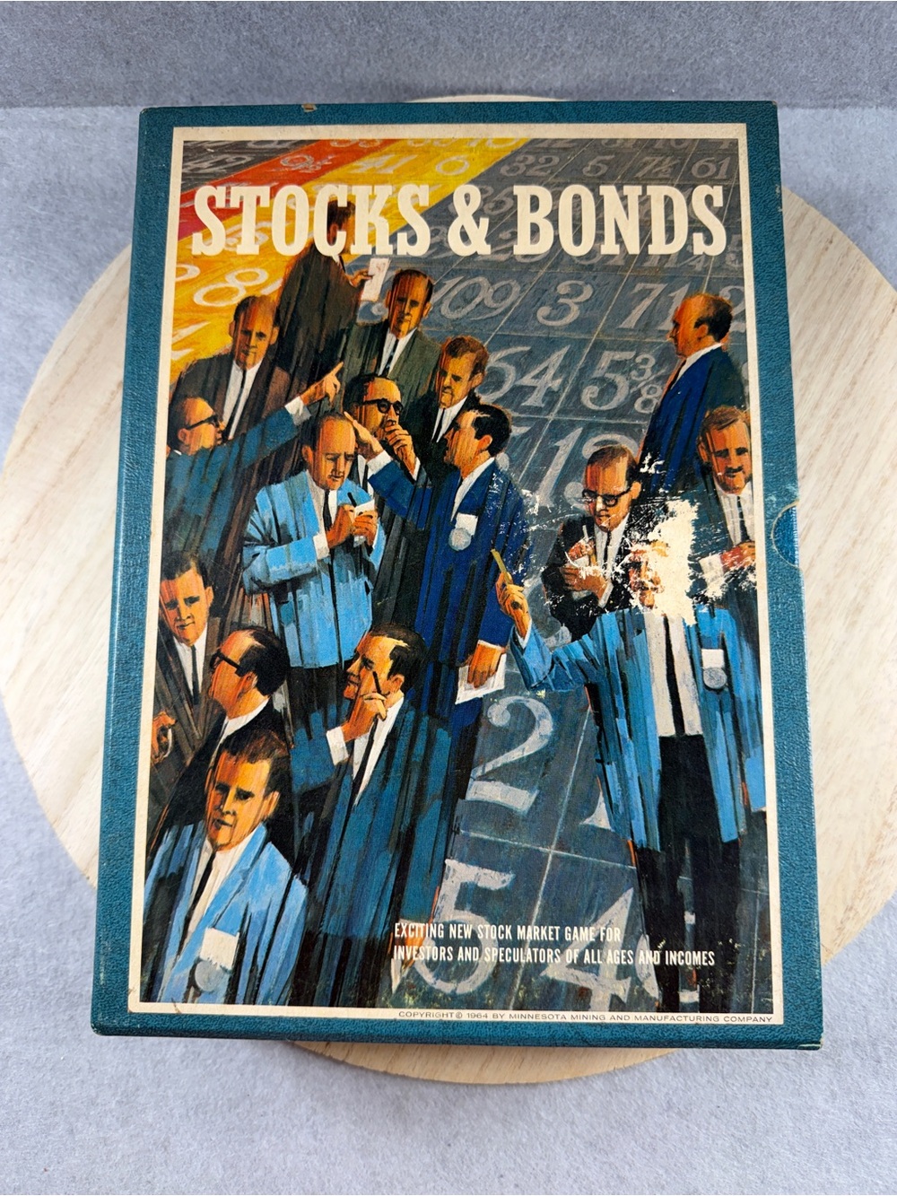 Vintage 1964 3M Stocks and Bonds Bookshelf Board Game